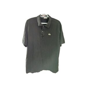 Vintage Lacoste Men's Polo Black Short Sleeve Size 7Fr/ XXL US